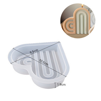 Вълнообразна въртяща се колонна свещ Силиконова форма Направи си сам Crystal Dropping Gel Wave Rotating Pendant Mold 3D силиконова форма за правене на свещи