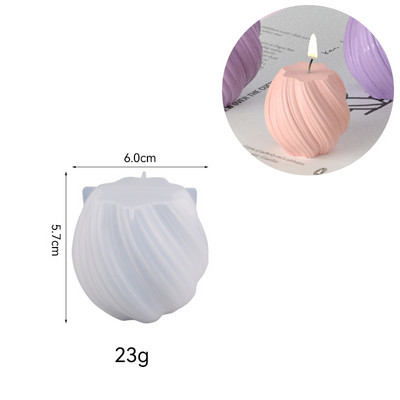 Вълнообразна въртяща се колонна свещ Силиконова форма Направи си сам Crystal Dropping Gel Wave Rotating Pendant Mold 3D силиконова форма за правене на свещи