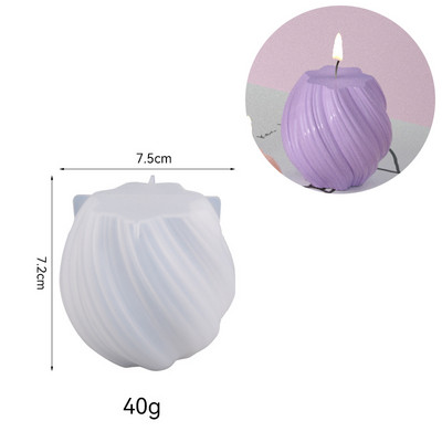 Вълнообразна въртяща се колонна свещ Силиконова форма Направи си сам Crystal Dropping Gel Wave Rotating Pendant Mold 3D силиконова форма за правене на свещи