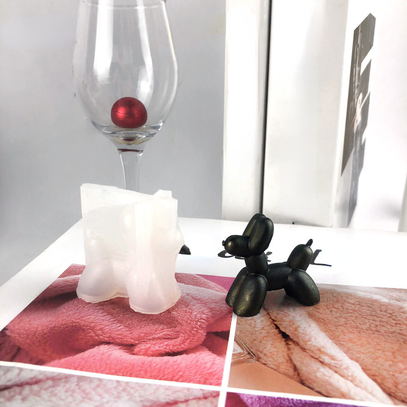 Mini balonu kucēnu silikona veidne ar rokām izgatavota betona ģipša epoksīda sveķu veidne DIY 3D radošs gudrs mājas dekors, amatniecības dāvanu kastes dekors