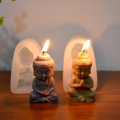 3D Buddha silikoonküünla vorm DIY käsitööna valmistatud kirik Maitreya epoksüvaigu krohv aroomi seep küpsetusvormid kodu käsitöö sisustus