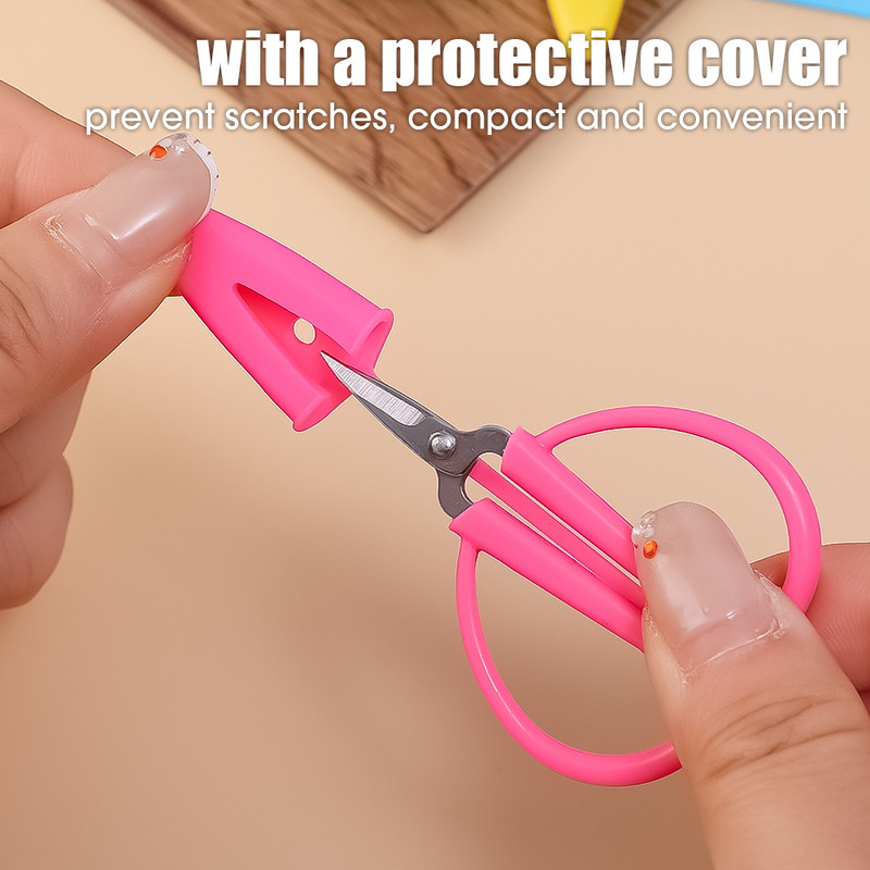 3 tk mini roostevabast terasest käärid kaasaskantav paber käsitöö käärid niidi lõikamiseks tikandid ohutuskäärid koos kaitseümbrisega