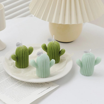 Καλούπι 3D Dimensional Fleshy Cactus Silicone Candle Mold DIY Incense Candle Expansion Stone καλούπι
