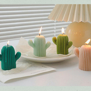 Καλούπι 3D Dimensional Fleshy Cactus Silicone Candle Mold DIY Incense Candle Expansion Stone καλούπι