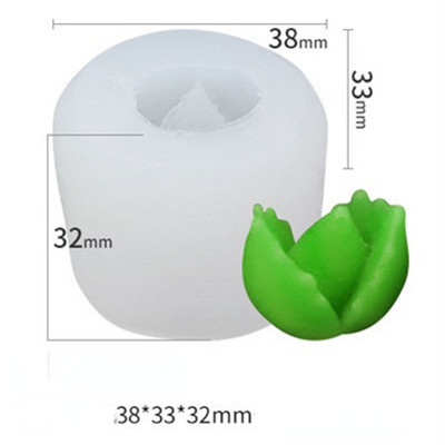 3D-mõõtmeline lihav kaktus, silikoonküünla vorm DIY viirukiküünla paisutav kivivorm