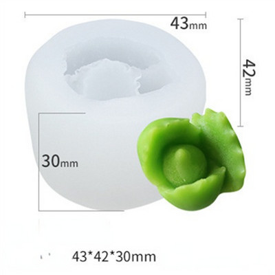 3D-mõõtmeline lihav kaktus, silikoonküünla vorm DIY viirukiküünla paisutav kivivorm