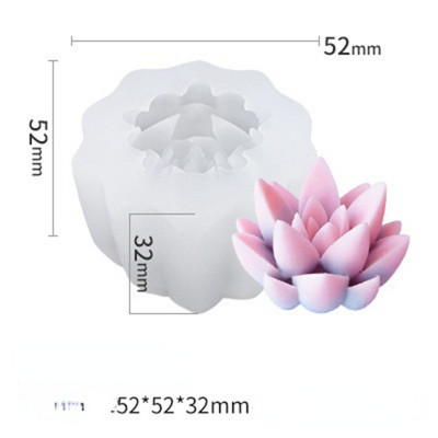 3D-mõõtmeline lihav kaktus, silikoonküünla vorm DIY viirukiküünla paisutav kivivorm