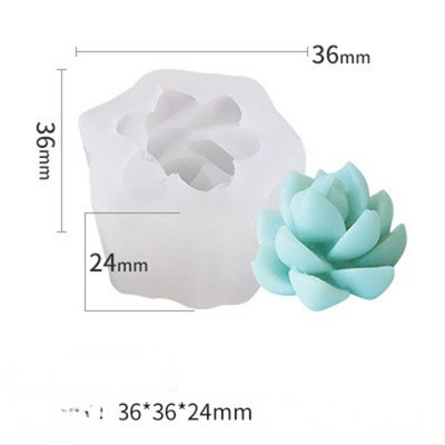 3D-mõõtmeline lihav kaktus, silikoonküünla vorm DIY viirukiküünla paisutav kivivorm