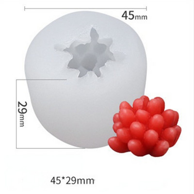 3D-mõõtmeline lihav kaktus, silikoonküünla vorm DIY viirukiküünla paisutav kivivorm