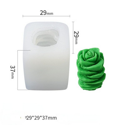 3D-mõõtmeline lihav kaktus, silikoonküünla vorm DIY viirukiküünla paisutav kivivorm