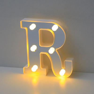 16 cm ábécé betűs LED lámpák világító szám betűs lámpák feliratkozás lámpa elemes éjszakai lámpa otthoni esküvői születésnapi dekorációhoz