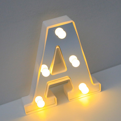 16 cm ábécé betűs LED lámpák világító szám betűs lámpák feliratkozás lámpa elemes éjszakai lámpa otthoni esküvői születésnapi dekorációhoz