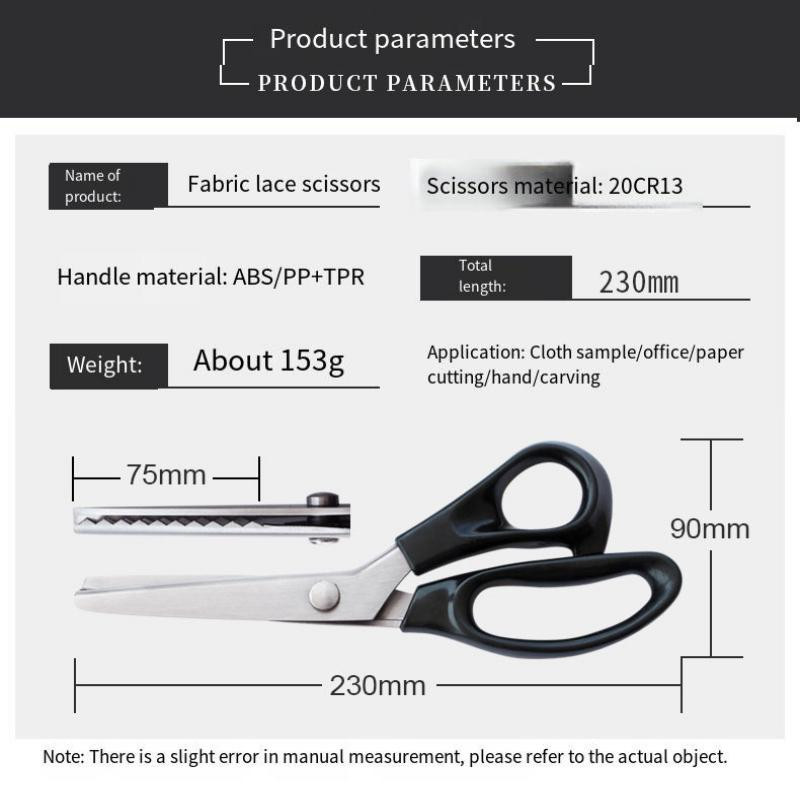 DIY μοτίβο ψαλίδι ύφασμα Δείγμα κοπής δαντέλας ψαλίδι σκύλου οδοντωτό ημικύκλιο κύμα Εργαλείο κοπής Art Tailor Pattern Δόντια