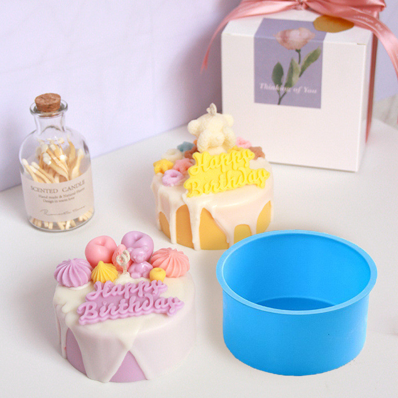 Koogikujulised silikoonküünlavormid 3D-simulatsiooniga puuviljavorm DIY šokolaadiküpsetuskoogivormid Käsitsi valmistatud käsitöötarbed