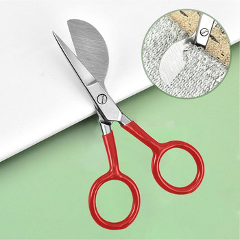 Ножици с острие Duckbill Ножици за рязане Туфтинг килим Гумена дръжка Прецизна апликация Занаятчийски килим Домашен инструмент за шиене