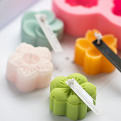 4 DB Virág Cseresznyevirág Sakura Jelly Forma Gyertya Szilikon Forma Csokoládé Forma Sütemény Torta Forma Barkácsszappan