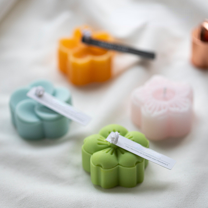 4 DB Virág Cseresznyevirág Sakura Jelly Forma Gyertya Szilikon Forma Csokoládé Forma Sütemény Torta Forma Barkácsszappan