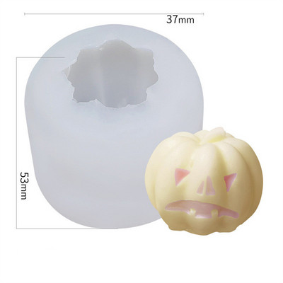 Smaidošas sejas formas ķirbja silikona veidne Halovīni Diy sveces abrazīvās putas kūkas aromterapijas ģipša dekors