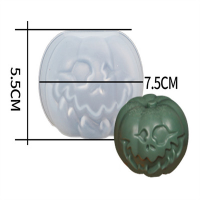 Smaidošas sejas formas ķirbja silikona veidne Halovīni Diy sveces abrazīvās putas kūkas aromterapijas ģipša dekors