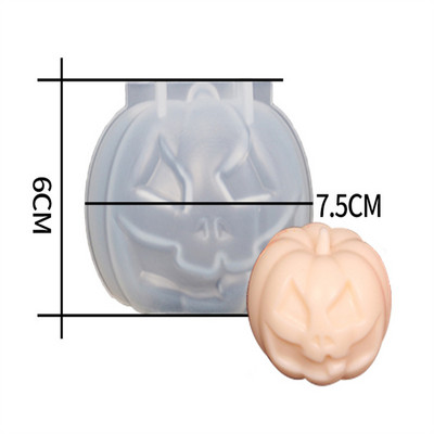 Smaidošas sejas formas ķirbja silikona veidne Halovīni Diy sveces abrazīvās putas kūkas aromterapijas ģipša dekors