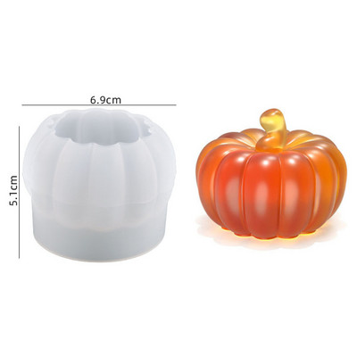 Smaidošas sejas formas ķirbja silikona veidne Halovīni Diy sveces abrazīvās putas kūkas aromterapijas ģipša dekors