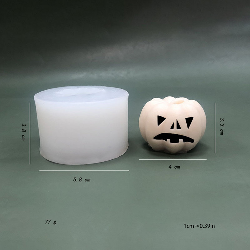 Smaidošas sejas formas ķirbja silikona veidne Halovīni Diy sveces abrazīvās putas kūkas aromterapijas ģipša dekors