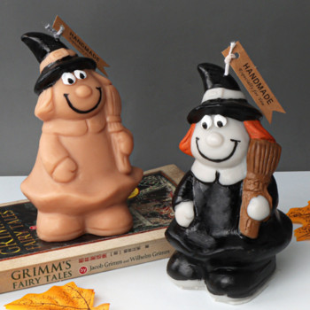 Halloween Witch Ghost Candle Mould σιλικόνης DIY Grimace Σαπούνι κολοκύθας Ρητίνη Γύψος Εργαλείο Κατασκευής Καλούπι σοκολάτας Φάρσα Δώρα για πάρτι