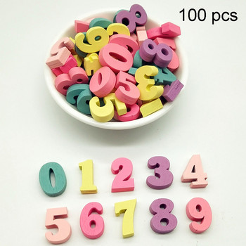 100 τμχ Αλφάβητο Διακοσμητικό Μπλοκ σπιτιού 15mm Craft Word Αριθμοί Μικτό Δώρο Ξύλινα Γράμματα Χειροποίητο Πολύχρωμο DIY Party