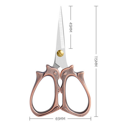 Foarfece vintage din oțel inoxidabil, cusut, broderie, cusut, foarfece de tăiat, retro Zakka, foarfece de croitorie, artizanat pentru țesături