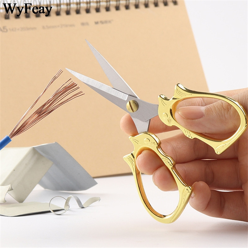 Foarfece vintage din oțel inoxidabil, cusut, broderie, cusut, foarfece de tăiat, retro Zakka, foarfece de croitorie, artizanat pentru țesături