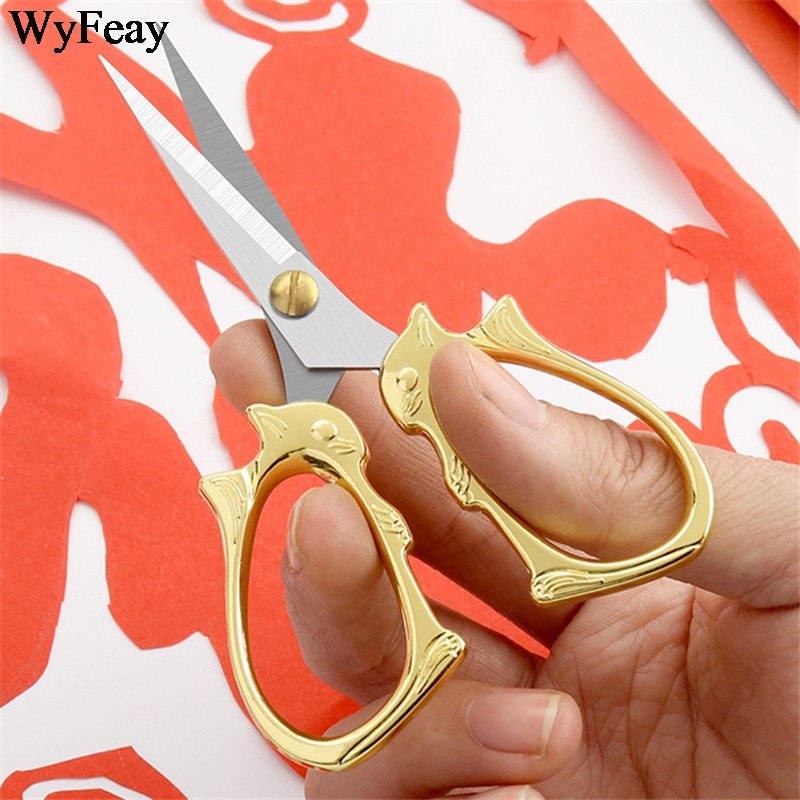 Foarfece vintage din oțel inoxidabil, cusut, broderie, cusut, foarfece de tăiat, retro Zakka, foarfece de croitorie, artizanat pentru țesături