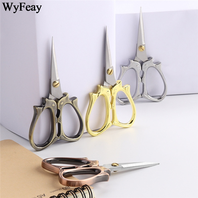 Foarfece vintage din oțel inoxidabil, cusut, broderie, cusut, foarfece de tăiat, retro Zakka, foarfece de croitorie, artizanat pentru țesături