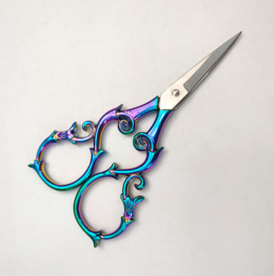 Retro vintage šķēres antīkas griešanas izšūšanas krustdūriena šūšanas rīks nerūsējošā tērauda amatniecības šķēres Rokdarbu formas šķēres