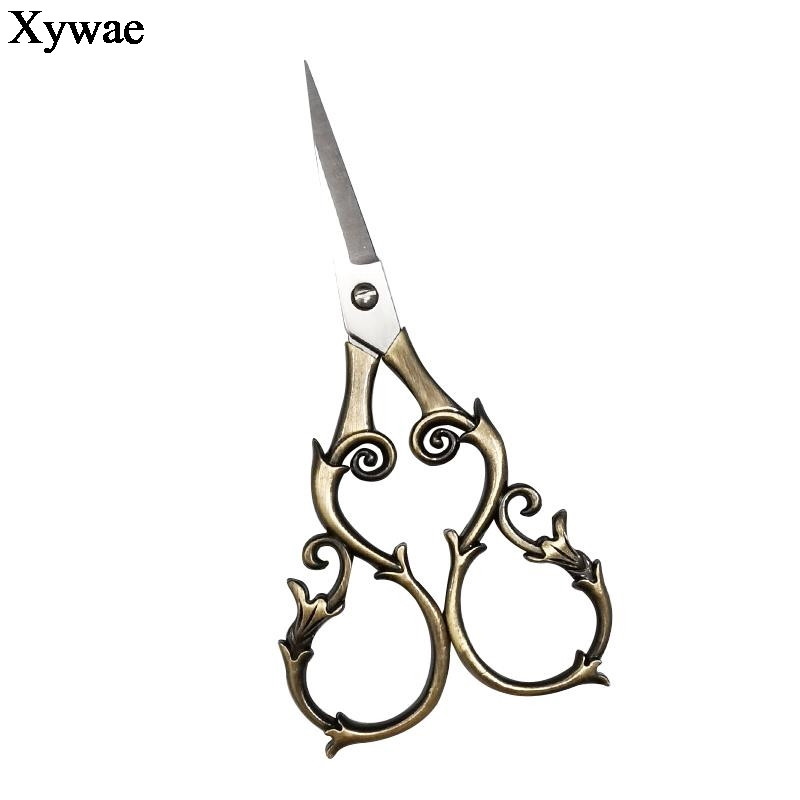 Retro vintage šķēres antīkas griešanas izšūšanas krustdūriena šūšanas rīks nerūsējošā tērauda amatniecības šķēres Rokdarbu formas šķēres