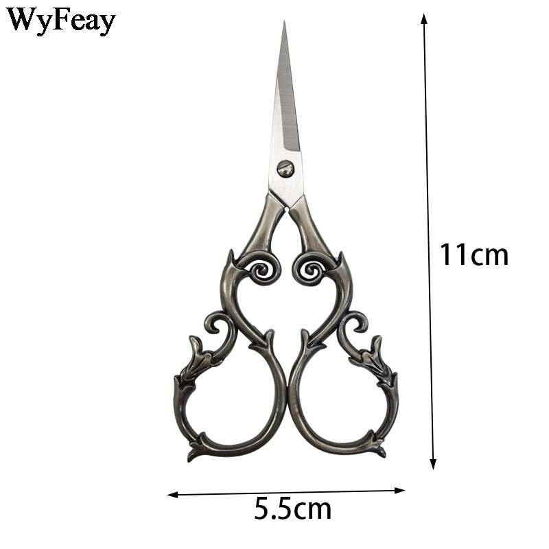 Retro stiilis käärid Antiikne lõikur lõikamine tikandid ristpistes õmblustööriist roostevabast terasest käsitöö käärid näputöö käärid