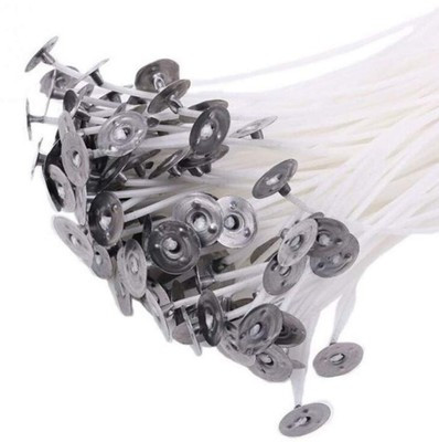 100 vnt vaškuotų medvilninių žvakių dagčių rinkinys su stovu Originalios bedūmių žvakių dagtelės Sojų aliejaus vaško šerdies austos žvakių gamybos reikmenys