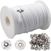 61 meetrit / rull puuvillasüdamikud punutud tahi pooli küünla tahid puidust vahast südamikuhoidik õlilambi jaoks Käsitsi valmistatud küünalde valmistamise tarvikud