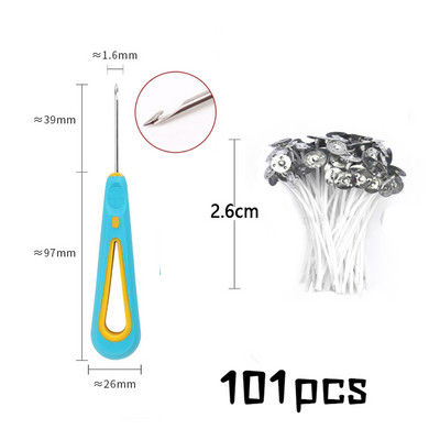 Mitmes suuruses vahatatud puuvillane niit küünlataht 103 tk/komplekt suitsuvaba tahk ja küünlahoidja küünla valmistamise komplekt tarvikud tahti klamber