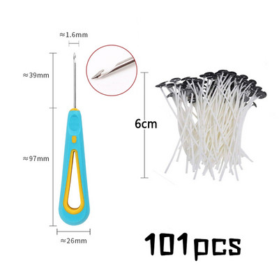 Mitmes suuruses vahatatud puuvillane niit küünlataht 103 tk/komplekt suitsuvaba tahk ja küünlahoidja küünla valmistamise komplekt tarvikud tahti klamber