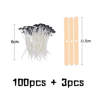 Mitmes suuruses vahatatud puuvillane niit küünlataht 103 tk/komplekt suitsuvaba tahk ja küünlahoidja küünla valmistamise komplekt tarvikud tahti klamber