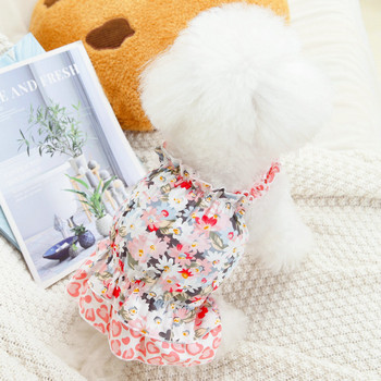 Φόρεμα για σκύλους Άνοιξη Καλοκαίρι 2023 Νέα φλοράλ φούστα Χαριτωμένα ρούχα για σκύλους Μικρά και μεσαίου μεγέθους ρούχα για κατοικίδια σκύλους Teddy χαριτωμένα ρούχα