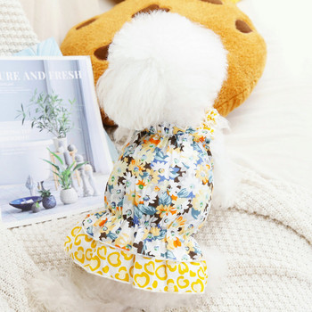 Φόρεμα για σκύλους Άνοιξη Καλοκαίρι 2023 Νέα φλοράλ φούστα Χαριτωμένα ρούχα για σκύλους Μικρά και μεσαίου μεγέθους ρούχα για κατοικίδια σκύλους Teddy χαριτωμένα ρούχα