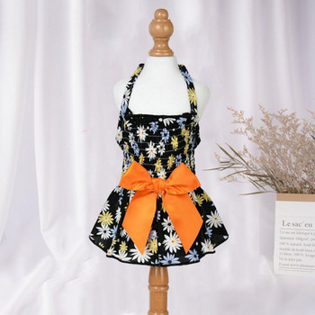 Φόρεμα καπίστρι κατοικίδιων με παπιγιόν Φόρεμα πριγκίπισσας Στολή για κατοικίδια Άνετο μαλακό εντυπωσιακό βαμβακερό λουλούδι σκυλί για κατοικίδια