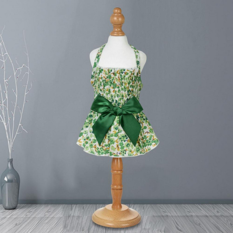 Lemmikloomade päitsetega kleit vibusõlme printsesskleit lemmiklooma kostüüm Mugav pehme pilkupüüdev puuvillane lilletrükk lemmikloomakoer