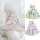 Hercegnő ruha Kisállat kiegészítők Kisállat ruha Összetört virágok Nagy rugalmasság Elegáns Öltöztetős Poliészter kiskutya virágos