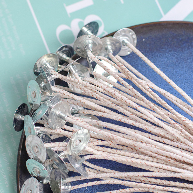 50tk 15cm suitsuvaba küünlataht puuvillane sojavaha taht suur alus majapidamises kootud küünlataht petrooleumi lambi vaha niit