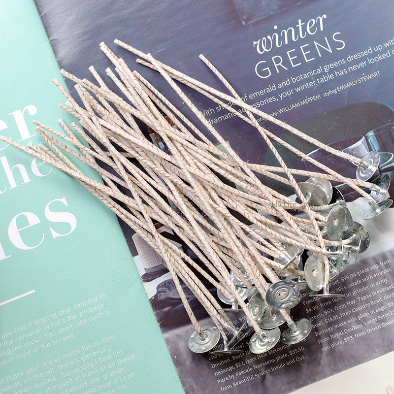 50tk 15cm suitsuvaba küünlataht puuvillane sojavaha taht suur alus majapidamises kootud küünlataht petrooleumi lambi vaha niit