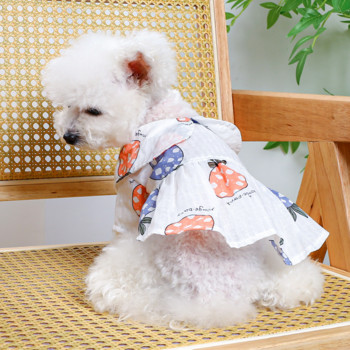 Кученце Рокля на принцеса Пролет Лято Мода за домашни любимци Карикатура Пола Малко куче Сладка дизайнерска риза Котка Сладки дрехи Чихуахуа Малтийски