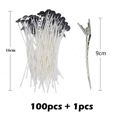 Vaškuotų medvilninių žvakių dagčių rinkinys Originalus bedūmių iš anksto vaškuotų žvakių dagčių rinkinys Sojų vaško šerdis su stovo įrankio žvakėmis gaminimo reikmenimis