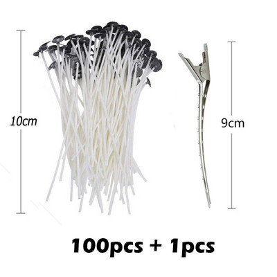 Vaškuotų medvilninių žvakių dagčių rinkinys Originalus bedūmių iš anksto vaškuotų žvakių dagčių rinkinys Sojų vaško šerdis su stovo įrankio žvakėmis gaminimo reikmenimis